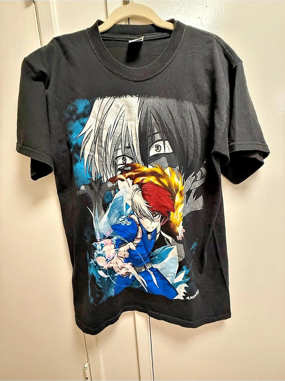 My Hero Academia Shoto Todoroki Fire and Ice Graphic Tee